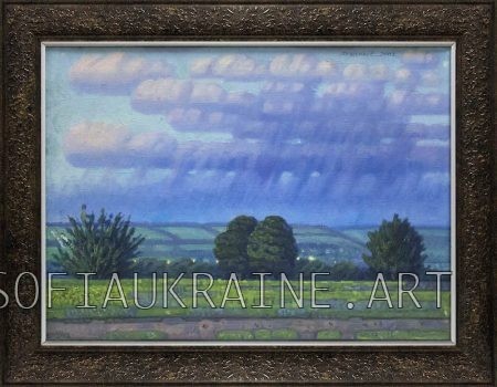 11_Leshchenko Eugene_Twilight with rain clouds_2002_17.1х23.1″_canvas, oil