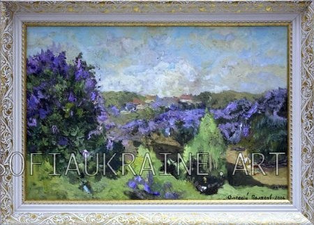 15_Oleksiy Polyakov_Korsun. Lilac flowers_2006_16.5х24.8″_canvas, oil