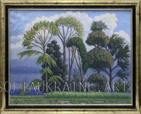 17_Leshchenko Eugene_Evening. Acacia blossoms_2004_21.6х27.5″_canvas, oil