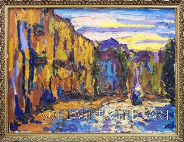 1_Dupliy Serhiy_Waterfall_2000-і_31.1х41.3″_canvas on cardboard, oil