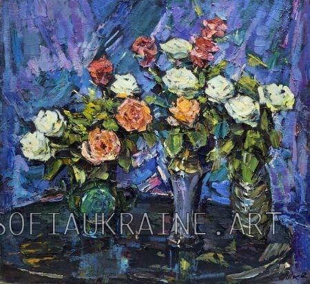 25_Shapovalov Serhiy_Roses on the table_2012_33.5х30.3″_canvas, oil
