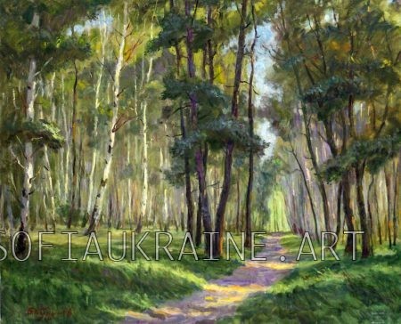 28_Kikinyov Vasyl_Myrhorod birch grove_1999_29.5х35.8″_canvas, oil