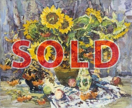28_Shapovalov Serhiy_Sunflowers and apples_2012_29.1х34.6″_canvas, oil
