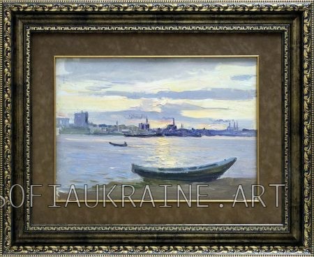 3_Yarovyi Stepan_Sunset on the river_mid-1960s_13.8х19.7″_canvas, oil
