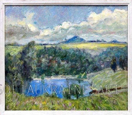 40_Kikinyov Vasyl_Sky. Lake. Slagheap_2009_24х28.3″_canvas, oil