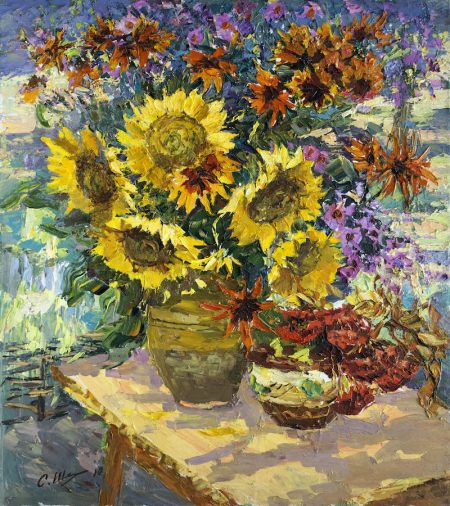 79_Shapovalov Serhiy_Sunflowers in a vase_2010_35.4х31.5″_canvas, oil