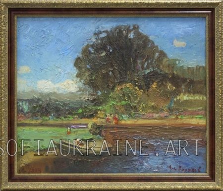 8_Oleksiy Polyakov_Early May on the river_2009_19.7х23.8″_canvas, oil