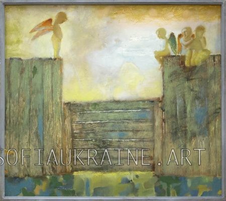 Sadovsky Oleksander_Triptych Landscape with Angels_2002_29.5х33.5″_canvas, oil