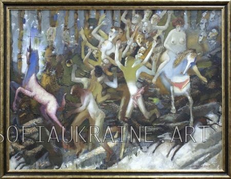 Sadovsky Oleksander_Unicorn hunting_2003_34.6х48″_canvas, oil