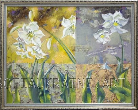 Sadovsky Oleksander_Untitled White flowers_2005_28.3х35.4″_canvas, oil