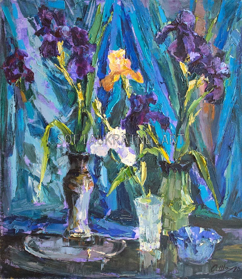 161-Shapovalov-Serhiy-Irises-2020-31.5х27.6″-canvas,-oil