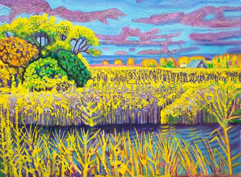 37-Leshchenko-Eugene-Yellow-landscape.-Autumn-2009-27.6х37.4″-canvas,-oil