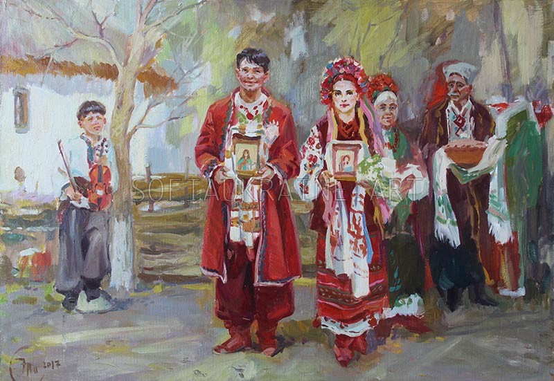 3_Maria-Polyakova_Ukrainian-wedding_2016_27.6х39.4″_canvas,-oil